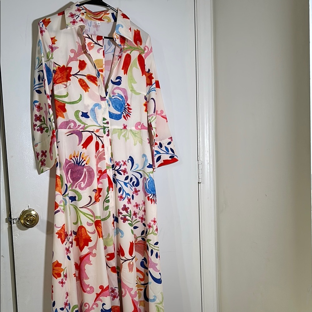 Floral Multicolor Maxi Dress